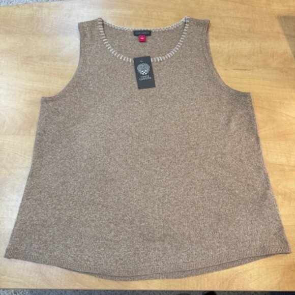 Vince Camuto Tan Sweater Tank Size L - Picture 2 of 8